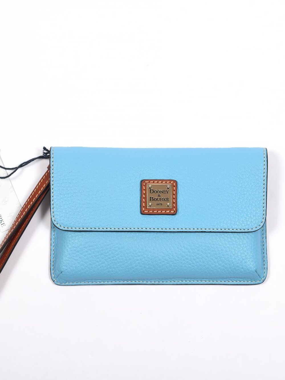 Dooney & Bourke Milly Wristlet Sky Blue Pebble Leather Wallet NWT ZR0236